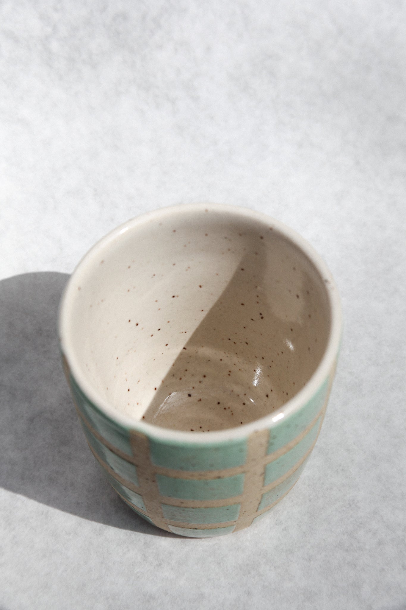 pistachio checkered cup