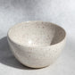 white speckled bowl