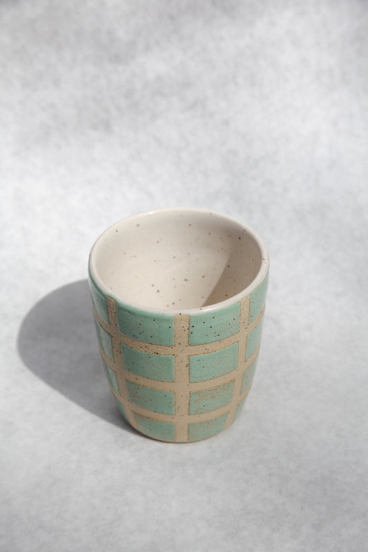 pistachio checkered cup