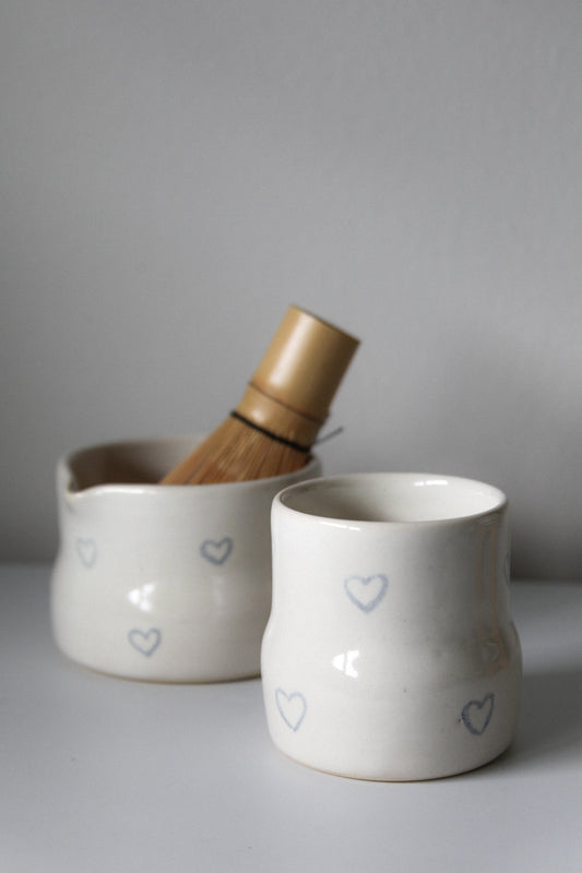 heart matcha tea set