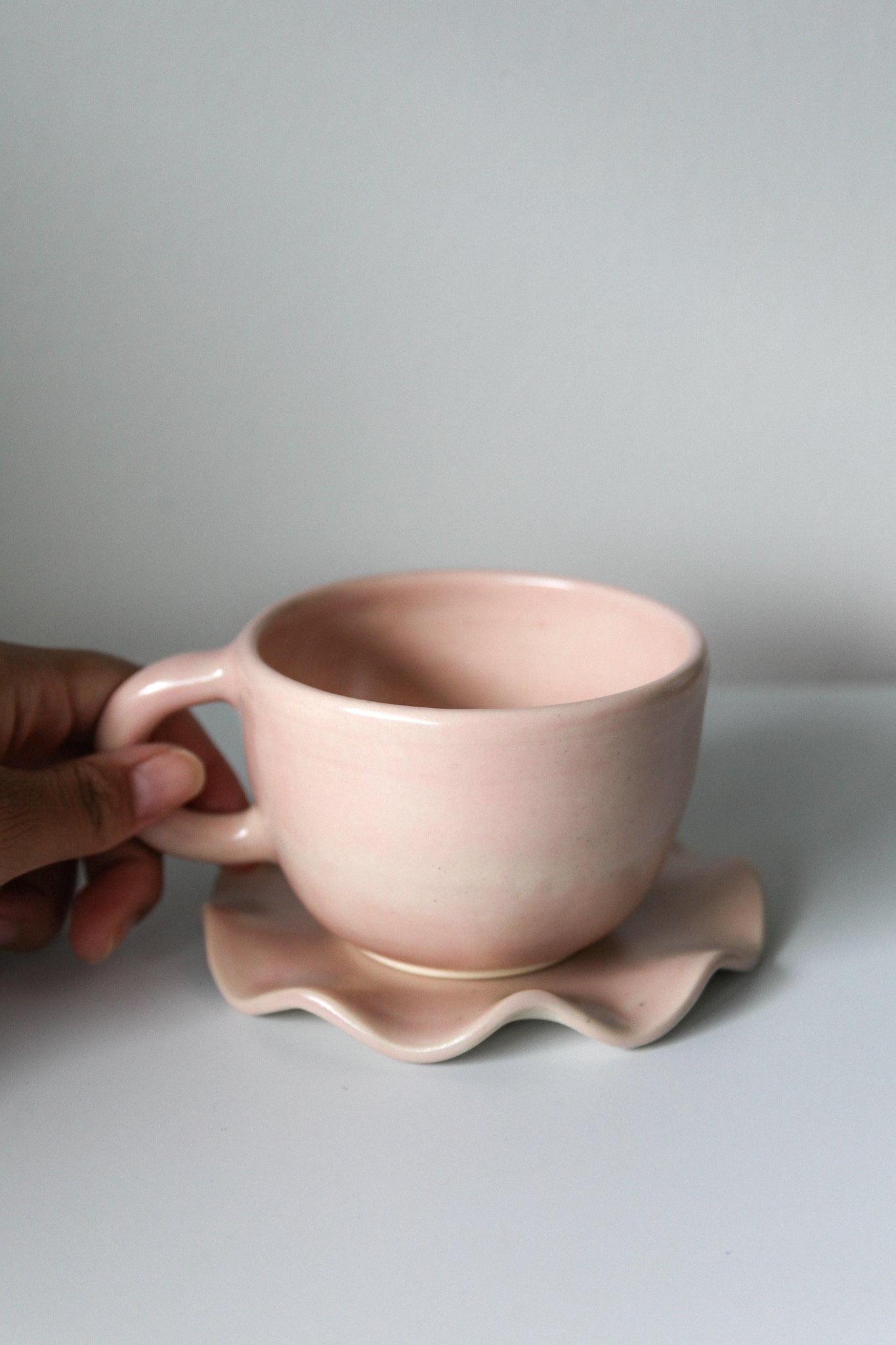 pink tea set