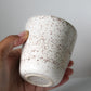 white speckled cup