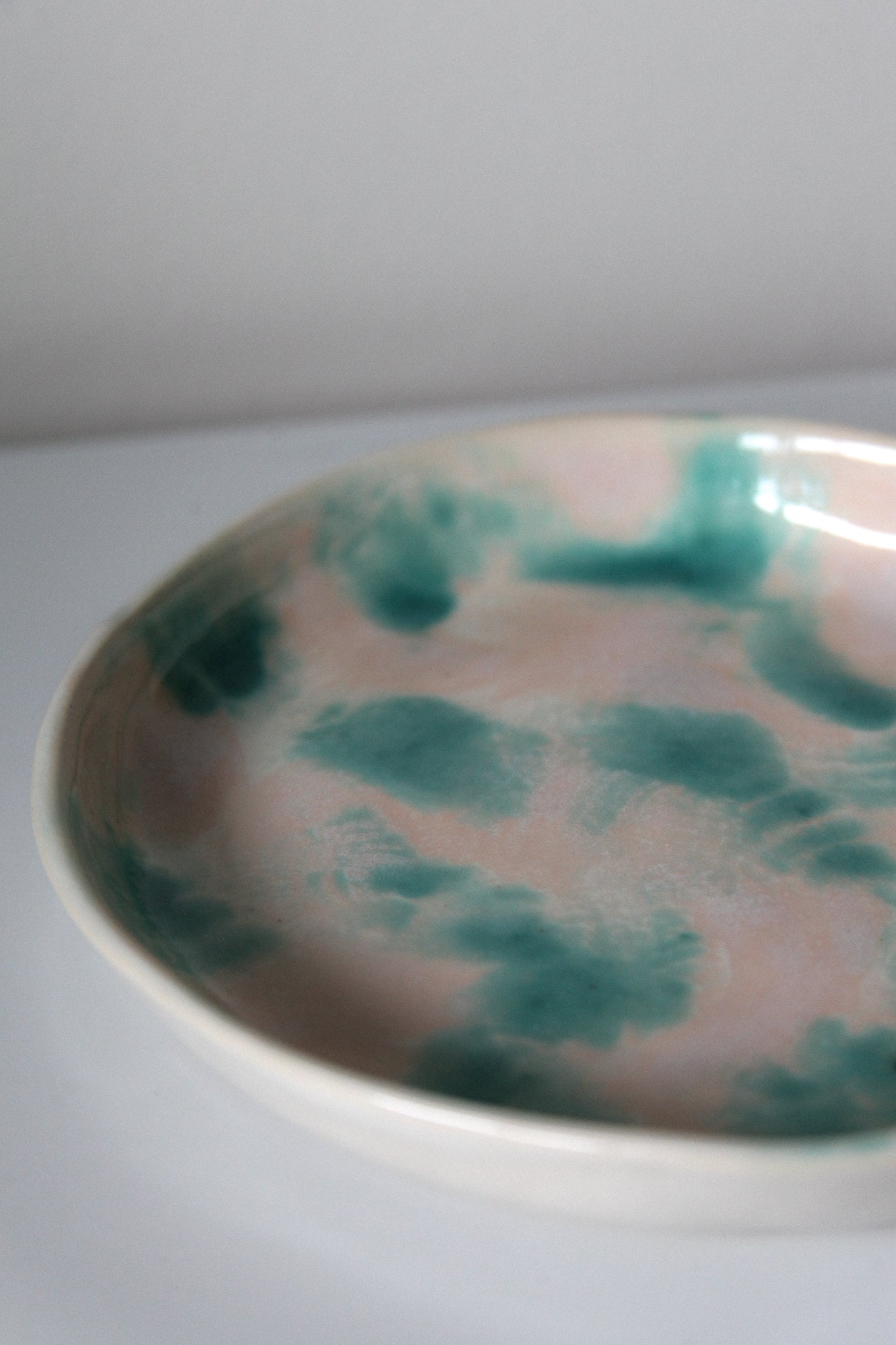 brushed shallow bowl