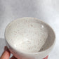 white speckled bowl